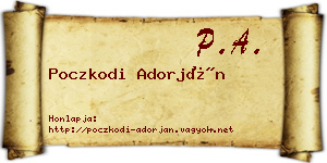 Poczkodi Adorján névjegykártya
